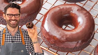 SuperEasy Chocolate Donuts Recipe [upl. by Naltiak]