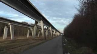 Maglev TR09 test rides on TVE in Germany 12Jan09 [upl. by Valleau]