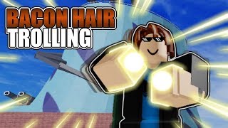 Blox Fruits  Bacon Hair Trolling [upl. by Koenig]