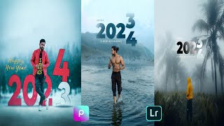 Happy New Year 2024  Photo Editing In PicsArt  2024 Happy New Year Editing Photo [upl. by Atorod962]