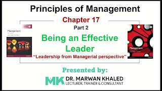 13 principles of Management Chapter 17 Part 2 Leadership [upl. by Nyliram]