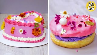 4 Amazing Edible flower desserts  DIY  Eat A Treat [upl. by Urial828]