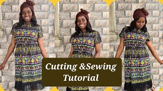 Easy way to make a ruched gown waist side sewingtutorial [upl. by Diarmid]