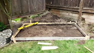 How to build a concrete slab for a backyard shed  Do it yourself [upl. by Adnarem]