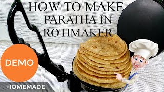 How To Make Paratha In Roti Maker Demo  Roti Maker Recipes  How To Use Prestige Roti Maker [upl. by Llaccm753]