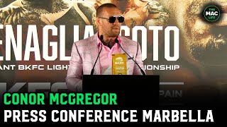 Conor McGregor Press Conference Im not just watching Im a PlayerManager in BKFC [upl. by Ernie]