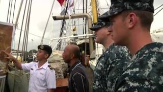 Indonesian Tall Ship Visits Pearl Harbor [upl. by Goda]