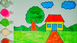 Koushole Drisso aka shikhun 🌳🏠 Learn to draw scenes with technique [upl. by Adnahsam591]