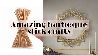 Easy wall hanging diyBamboo skewers craftBarbeque Sticks diyBamboo skewers diy [upl. by Letitia]