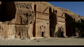 Nabataean tombs in alHijr archaeological site in Madain Saleh Alula Saudi Arabia [upl. by Herrle]