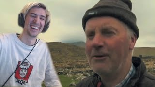 xQc reacts to Irish Farmers Lose Their Sheep Mad Accent with chat [upl. by Elauqsap936]