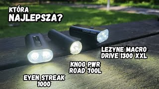 Najlepsza LAMPKA rowerowa PRZEDNIA Test Eyen Streak 1000 Lezyne oraz Knog Więcej LUMENÓW ma sens [upl. by Aseiram352]