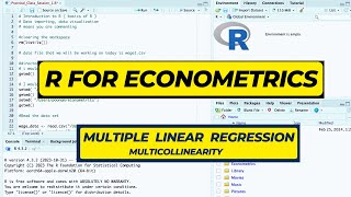 L4  Intro to R for Econometrics  Multiple Linear Regression Multicollinearity baeconomics [upl. by Elleinnod782]