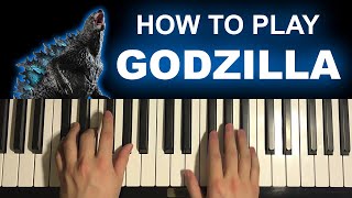 How To Play  Godzillas Theme Song Piano Tutorial Lesson [upl. by Glenn]