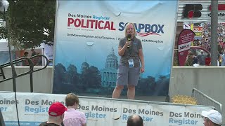 Two Libertarian candidates address ballot objections at Iowa State Fair [upl. by Eanert71]