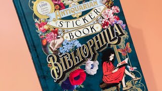 🧳 the antiquarian sticker book bibliophilia flip through [upl. by Eartha]