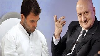 Telegraph National Debate 5th march 2016  Anupam Kher Mocks Rahul Gandhi uncut speech [upl. by Kcirdek217]