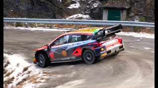 Tanak Neuville Evans Fourmaux Mikkelsen Best of Test rallye Monte Carlo 2024 [upl. by Amalbena]