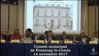 Conseil municipal de FontenayleComte 14 novembre 2017 [upl. by Maribelle]