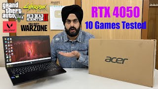 Acer Nitro V  RTX 4050  10 Games Tested  Unboxing amp Review ⚡⚡⚡ [upl. by Valley]