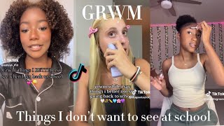 GRWMThings I Better Not See At School Compilation [upl. by Dlared]