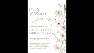 Keertana Katuru and Abhiram Pannala Engagement [upl. by Mcwherter]