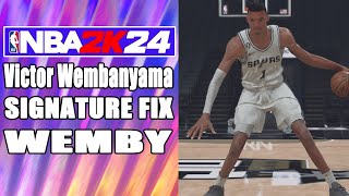 Victor Wembanyama Signature Fix NBA2K24 [upl. by Mehta]