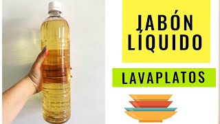 JABÓN LIQUIDO LAVAPLATOS SUPER RENDIDORCOMO HACER JABON LIQUIDO LAVAPLATOS [upl. by Airym]