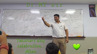 Teachers day celebration at Allen kota classroom  Dr Mohit Yogi sir Graphein shorts  allen [upl. by Elwira]