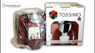 Tassimo T55 in rot die Bosch Tassimo TAS5543 im unboxing Video [upl. by Arvin]