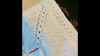 876Raglanlinie mit Kaffeebohnenmuster stricken Tutorial Handarbeit [upl. by Lamson]