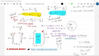 2 Induced charge and Induced electric field in a dielectric slab placed between plates of capacitor [upl. by Eniahs316]