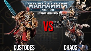 NEW POINTS Custodes Vs Chaos Space Marines  Warhammer 40k 10th Edition [upl. by Grier232]