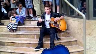 Justin Bieber Busking in Stratford  June 16th 2012  Baby Baby [upl. by Micheline]