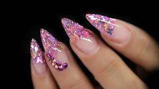 🦋HARD GEL  ENCAPSULATED LOOSE GLITTER amp BUTTERFLIES  GELPOTS🦋 [upl. by Crispen]