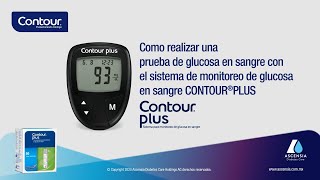 Como realizar una prueba de glucosa en sangre  CONTOUR PLUS  mgdL  Mexico esMX [upl. by Asiek]