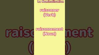 Let us learn French nominalisation apprendrelefrançais education nominalisation french [upl. by Dorehs]