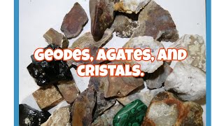 Showing some of my rocks Geodes agates jaspers and cristals [upl. by Luthanen]