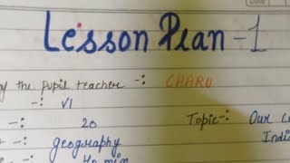 sst geography lesson plan 1 for class 6 ch our country India [upl. by Ydnec]