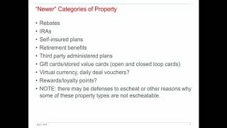 Unclaimed Property 101  Fundamental Concepts [upl. by Havener]