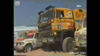 Jan de Rooy with his DAF 𝘵𝘩𝘦 𝘣𝘶𝘭𝘭 in Dakar Rally 1985 [upl. by Stamata]