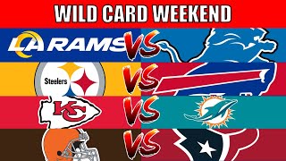 NFL Playoff Predictions Wild Card Weekend [upl. by Ailehc]