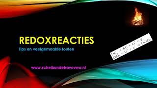 redoxreacties tips en voorbeelden [upl. by Eceerahs]