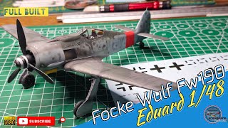 Focke Wulf Fw190 Eduard 148 Full Built airbrushing modellbau [upl. by Llertniuq]