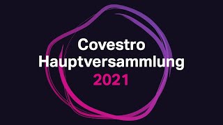 Covestro Hauptversammlung 2021 [upl. by Yrruc]