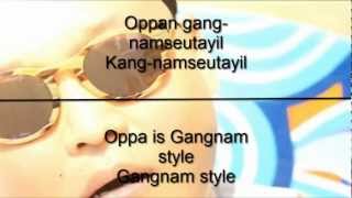 Psy  Gangnam Style Lyrics English amp Korean HD [upl. by Asen]