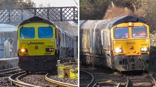 Class 59  66  59204  66798  Freightliner  GBRF  Yalding  Maidstone Barracks  26124 [upl. by Anot]