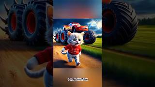 Cute Kitten 🆚 Monster Car 🙀👿 cat kitten sad [upl. by Strong366]