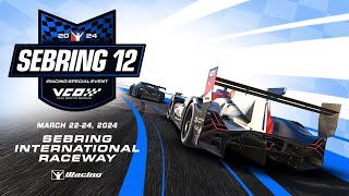 The iRacing 12 Hours of Sebring  Sebring International Raceway  Part 2 [upl. by Hurless]