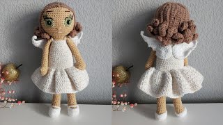 👍 КУКЛА АНГЕЛ АМИГУРУМИ КРЮЧКОМ МАСТЕР КЛАСС CROCHET ANGEL [upl. by Sisto]